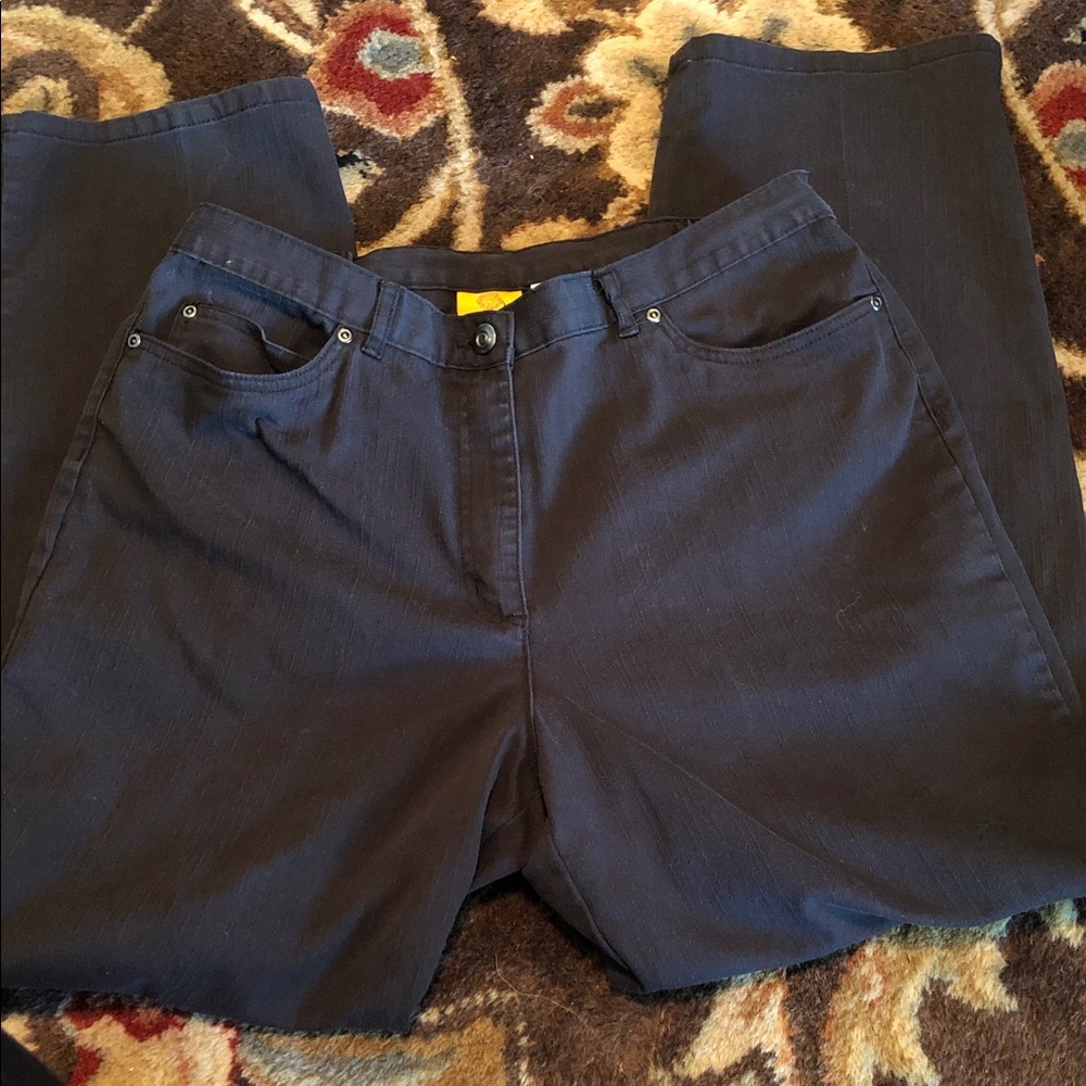 Ruby Rd. Black Straight-Leg Pants